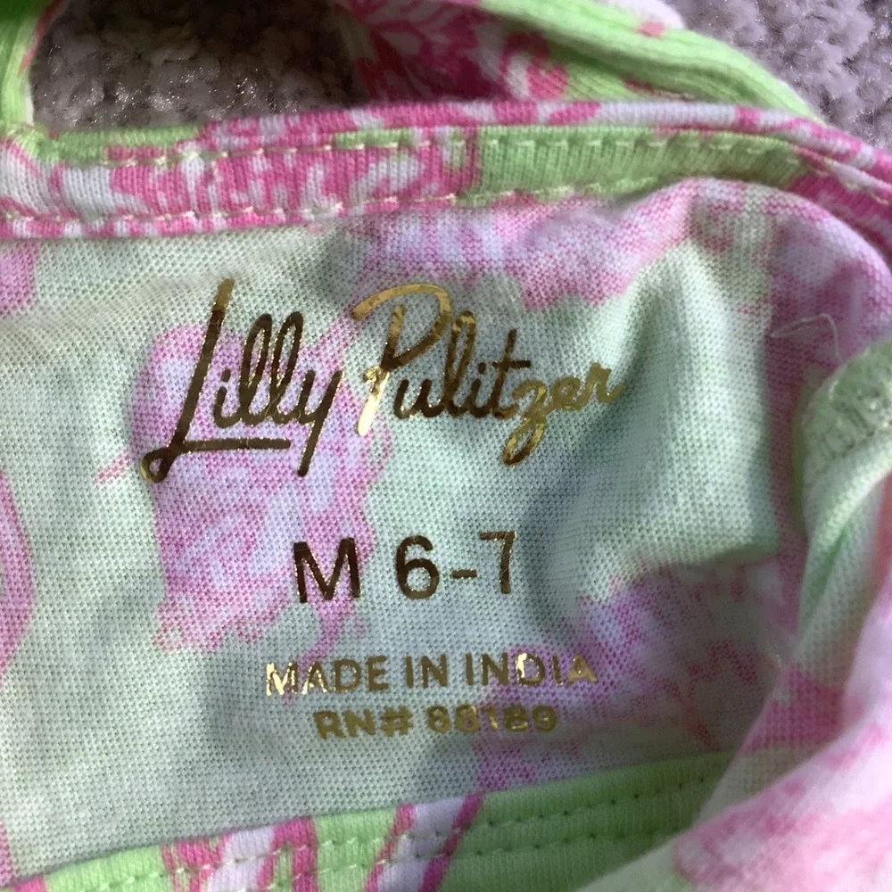 Lilly Pulitzer Girls Mini Pollie Midi Dress Pistachio Macaron Size M 6/7 NWT